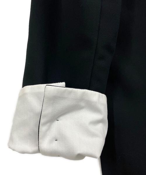 ENFOLD（エンフォルド）ENFOLD (エンフォルド) サマーダブルクロスノーカラージャケット ブラック サイズ:38の古着・服飾アイテム