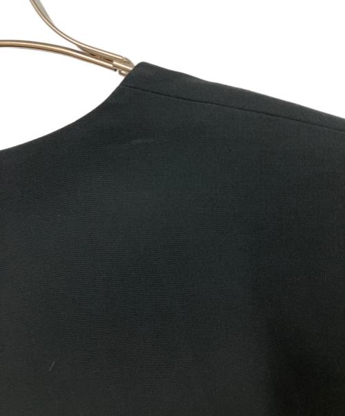 ENFOLD（エンフォルド）ENFOLD (エンフォルド) サマーダブルクロスノーカラージャケット ブラック サイズ:38の古着・服飾アイテム