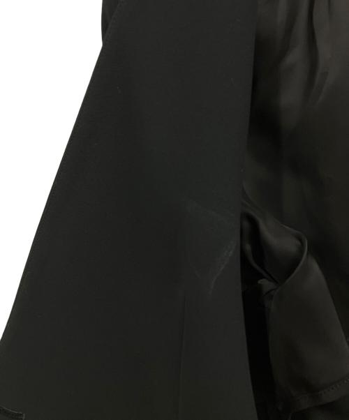 ENFOLD（エンフォルド）ENFOLD (エンフォルド) サマーダブルクロスノーカラージャケット ブラック サイズ:38の古着・服飾アイテム