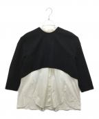 ENFOLDエンフォルド）の古着「300ES230-0100 ダブルクロスSHレイヤーチュニック」｜ブラック