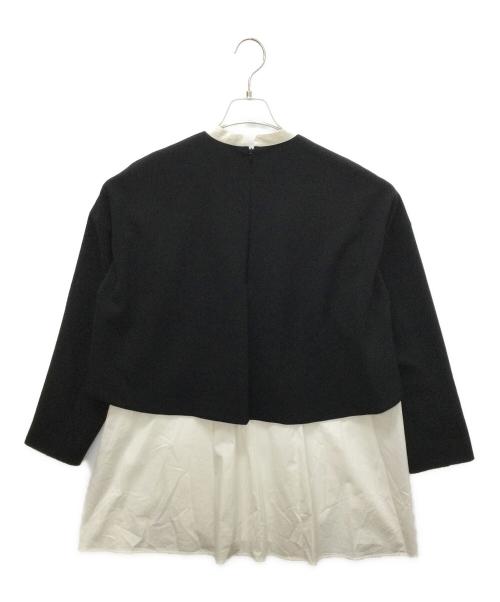 ENFOLD（エンフォルド）ENFOLD (エンフォルド) 300ES230-0100 ダブルクロスSHレイヤーチュニック ブラック サイズ:38の古着・服飾アイテム