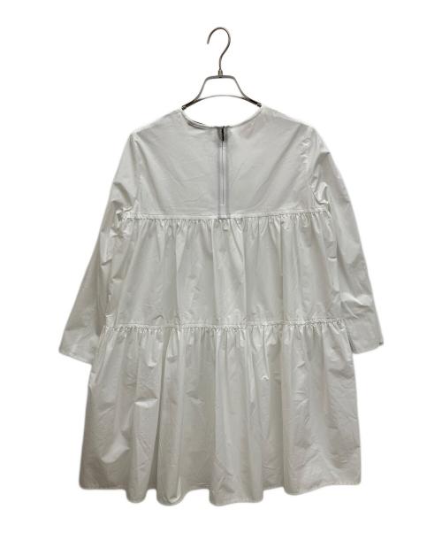 YOKO CHAN（ヨーコチャン）YOKO CHAN (ヨーコチャン) バックティアードブラウス ホワイト サイズ:38の古着・服飾アイテム