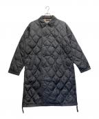 TAIONタイオン）の古着「ダブルブレストロングコート」｜ブラック