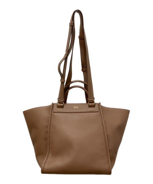 MaxMara（マックスマーラ）MaxMara (マックスマーラ) 2WAYバッグ ブラウンの古着・服飾アイテム