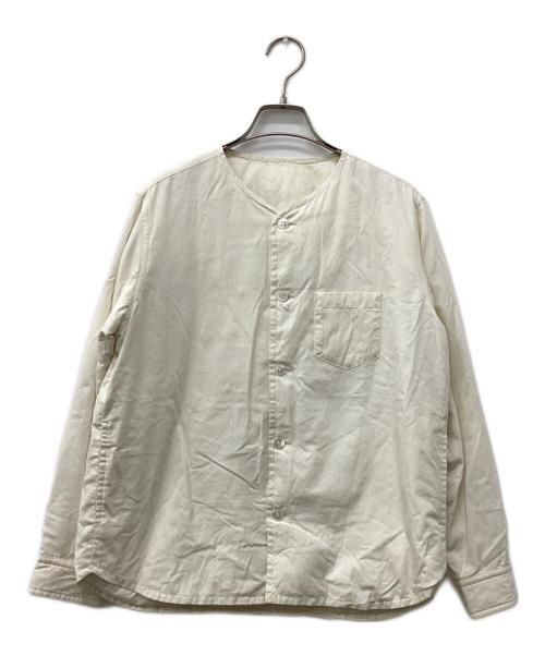 ゴーシュ（ゴーシュ）ゴーシュ (ゴーシュ) ノーカラーダウンシャツ アイボリー サイズ:2の古着・服飾アイテム