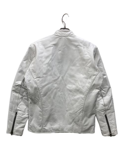 FREEDOM（フリーダム）freedom (フリーダム) バッファローレザージャケット ホワイト サイズ:40の古着・服飾アイテム