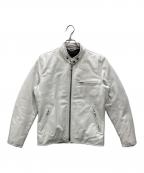 FREEDOMフリーダム）の古着「バッファローレザージャケット」｜ホワイト