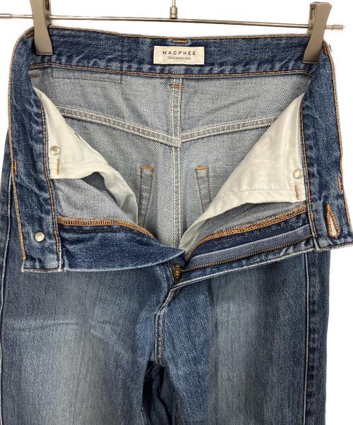 MACPHEE（マカフィー）MACPHEE (マカフィー) コットンデニム ワイドストレートパンツ インディゴ サイズ:34の古着・服飾アイテム
