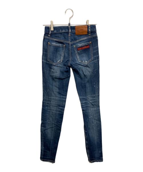 DSQUARED2（ディースクエアード）DSQUARED2 (ディースクエアード) Medium Waist Skinny Jean/ミディアムウエストスキニーデニム インディゴ サイズ:34の古着・服飾アイテム