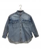 RIVE DROITEリヴドロワ）の古着「ビッグデニムシャツ」｜インディゴ