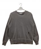 jiedaジエダ）の古着「J LOGO DAMEGE SWEAT CREW」｜ブラウン