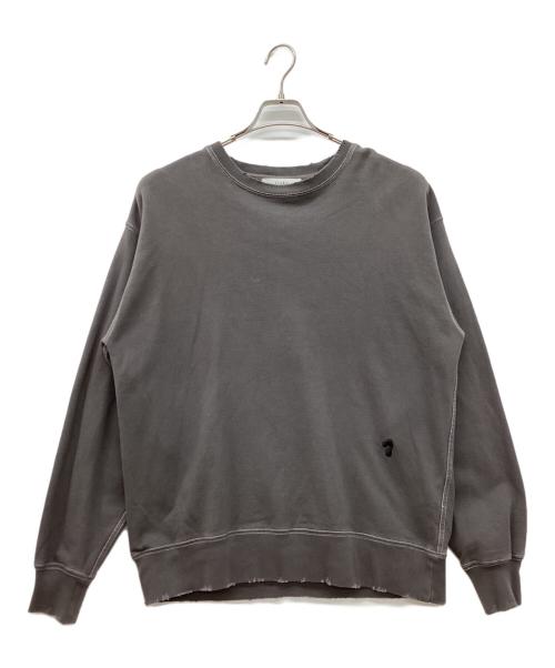 jieda（ジエダ）jieda (ジエダ) J LOGO DAMEGE SWEAT CREW ブラウン サイズ:1の古着・服飾アイテム