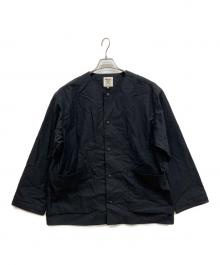 JACKMAN（ジャックマン）の古着「Back Nep Collarless Jacket」｜ブラック