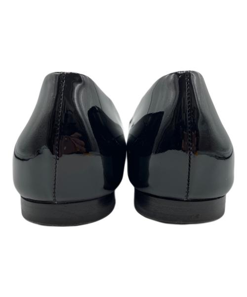 Gianvito Rossi（ジャンヴィト ロッシ）Gianvito Rossi (ジャンヴィト ロッシ) ビジュー付フラットパンプス ブラック サイズ:38 1/2の古着・服飾アイテム