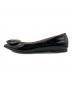 Gianvito Rossi (ジャンヴィト ロッシ) ビジュー付フラットパンプス ブラック サイズ:38 1/2：23000円