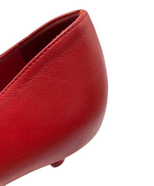 JIMMY CHOO（ジミーチュウ）JIMMY CHOO (ジミーチュウ) レースアップパンプス ポストボックス・レッド サイズ:39の古着・服飾アイテム