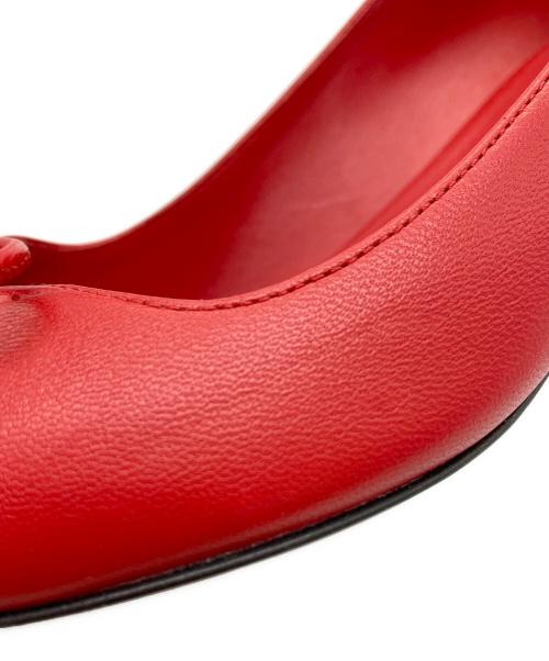 JIMMY CHOO（ジミーチュウ）JIMMY CHOO (ジミーチュウ) レースアップパンプス ポストボックス・レッド サイズ:39の古着・服飾アイテム
