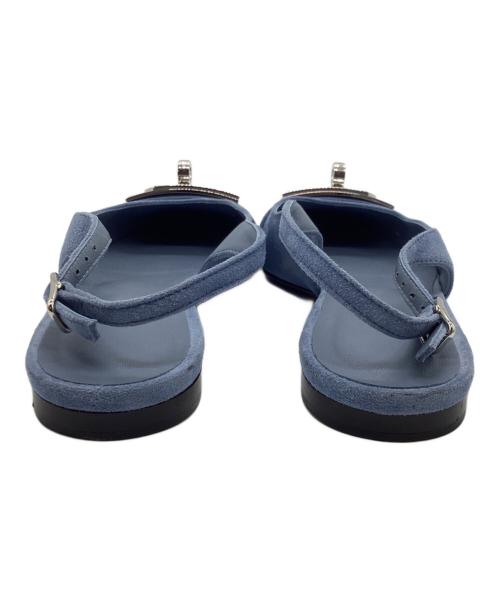 HERMES（エルメス）HERMES (エルメス) スリングバックパンプス ブルー サイズ:38の古着・服飾アイテム