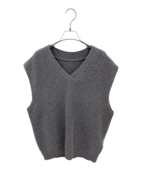 L'appartement（アパルトモン）L'appartement (アパルトモン) Knit Vest グレー サイズ:Free 未使用品の古着・服飾アイテム