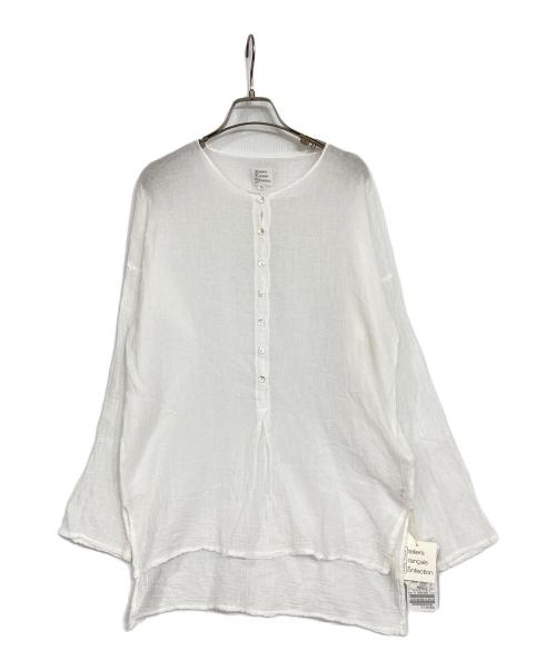 LES ATELIERS FRANCAIS DE CONFECTION（ル アトリエフランセ デ コンフェクション）LES ATELIERS FRANCAIS DE CONFECTION (ル アトリエフランセ デ コンフェクション) HENLY NECK L/SL シャツ ホワイト サイズ:TUの古着・服飾アイテム