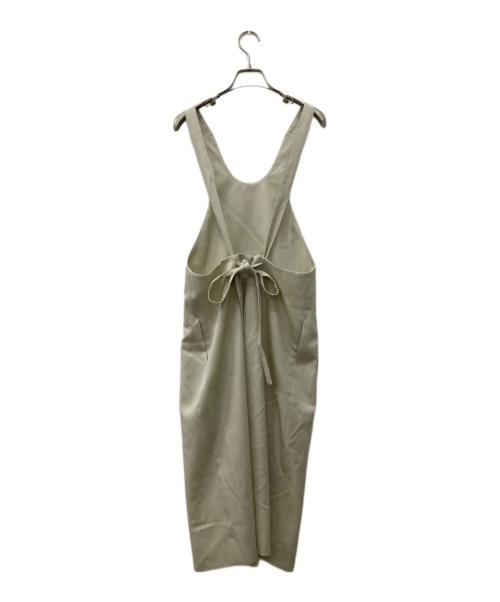 LOEFF（ロエフ）LOEFF (ロエフ) W ギャバ エプロンドレス アイボリーの古着・服飾アイテム