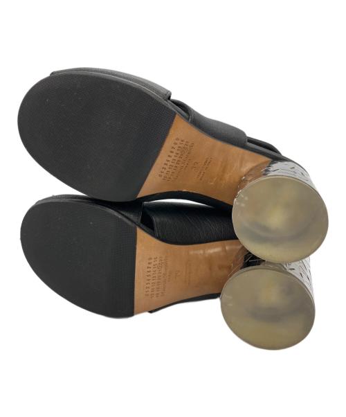 Maison Margiela（メゾンマルジェラ）Maison Margiela (メゾンマルジェラ) アンクルストラップクロスレザーサンダル ブラック サイズ:39の古着・服飾アイテム