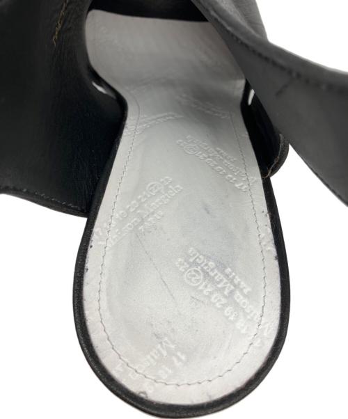 Maison Margiela（メゾンマルジェラ）Maison Margiela (メゾンマルジェラ) アンクルストラップクロスレザーサンダル ブラック サイズ:39の古着・服飾アイテム