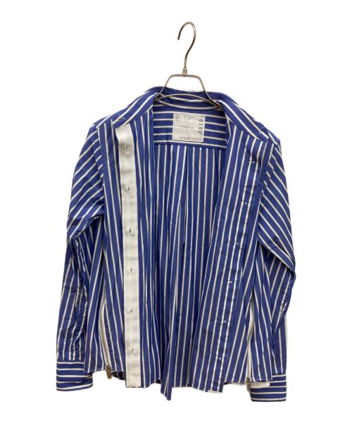 sacai（サカイ）sacai (サカイ) ストライプシャツ ブルー×ホワイト サイズ:1の古着・服飾アイテム