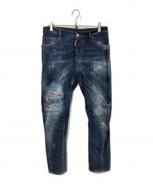 DSQUARED2（ディースクエアード）の古着「ダメージ加工デニムパンツ」｜インディゴ