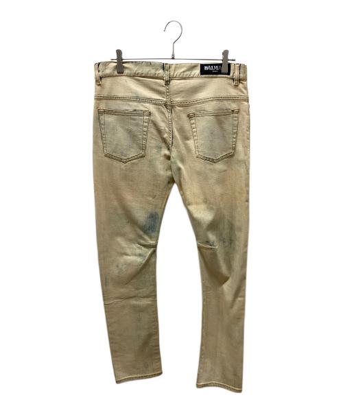 BALMAIN（バルマン）BALMAIN (バルマン) ブリーチ加工デニムパンツ ホワイト サイズ:33の古着・服飾アイテム