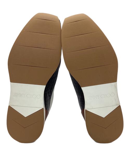 JIMMY CHOO（ジミーチュウ）JIMMY CHOO (ジミーチュウ) クロコ調 ローカットスニーカー ブラック サイズ:43の古着・服飾アイテム