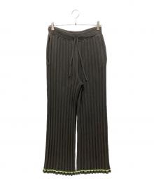 MM6 Maison Margiela（エムエムシックスメゾンマルジェラ）の古着「ニットパンツ」｜グレー