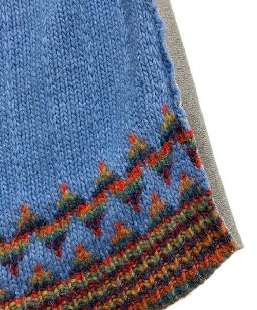 MM6 Maison Margiela（エムエムシックスメゾンマルジェラ）MM6 Maison Margiela (エムエムシックスメゾンマルジェラ) FAIR ISLE KNIT/フェアアイルニット ブルー サイズ:Sの古着・服飾アイテム