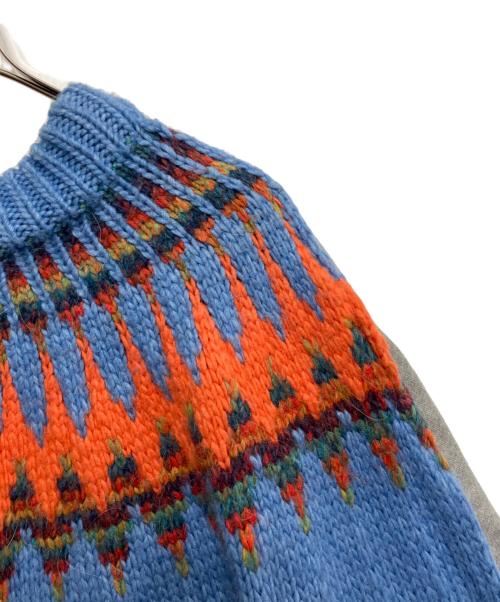 MM6 Maison Margiela（エムエムシックスメゾンマルジェラ）MM6 Maison Margiela (エムエムシックスメゾンマルジェラ) FAIR ISLE KNIT/フェアアイルニット ブルー サイズ:Sの古着・服飾アイテム