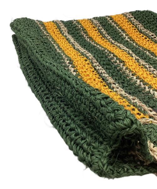 MARNI（マルニ）MARNI (マルニ) フィケクロシェ ストライプ トートバッグ グリーン サイズ:下記参照の古着・服飾アイテム