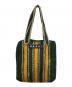 MARNI（マルニ）の古着「フィケクロシェ ストライプ トートバッグ」｜グリーン