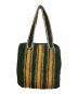 MARNI (マルニ) フィケクロシェ ストライプ トートバッグ グリーン サイズ:下記参照：17000円