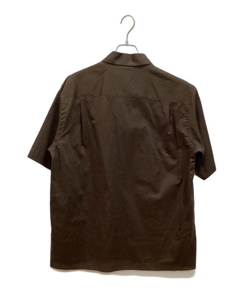 AURALEE（オーラリー）AURALEE (オーラリー) WASHED FINX TYPEWRITER OPEN COLLAR HALF SLEEVED SHIRT ブラウン サイズ:3の古着・服飾アイテム