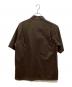 AURALEE (オーラリー) WASHED FINX TYPEWRITER OPEN COLLAR HALF SLEEVED SHIRT ブラウン サイズ:3：25000円