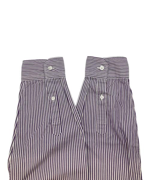 uniform experiment（ユニフォームエクスペリメント）uniform experiment (ユニフォームエクスペリメント) BAGGAGE TAG B.D. SHIRT　長袖ストライプシャツ パープル サイズ:3 未使用品の古着・服飾アイテム