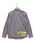 uniform experiment (ユニフォームエクスペリメント) BAGGAGE TAG B.D. SHIRT　長袖ストライプシャツ パープル サイズ:3 未使用品：6000円