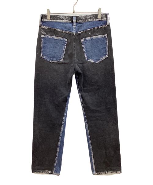 TANAKA（タナカ）TANAKA (タナカ) THE STRAIGHT JEAN TROUSERS インディゴ×ブラック サイズ:30の古着・服飾アイテム