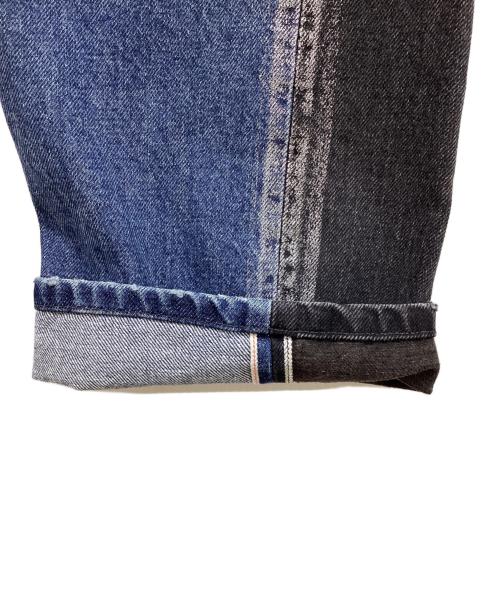 TANAKA（タナカ）TANAKA (タナカ) THE STRAIGHT JEAN TROUSERS インディゴ×ブラック サイズ:30の古着・服飾アイテム