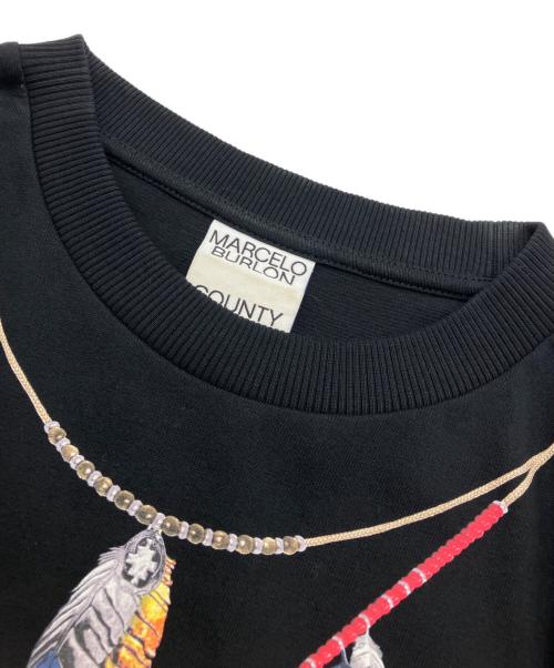 MARCELO BURLON（マルセロバーロン）MARCELO BURLON (マルセロバーロン) Double chain t-shirt（ダブルチェーン ティーシャツ） ブラック サイズ:Mの古着・服飾アイテム