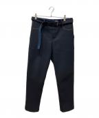 sacaiサカイ）の古着「Spinstriped slim-cut trousers」｜ネイビー