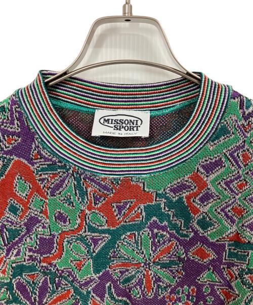 missoni sports（ミッソーニスポーツ）MISSONI SPORTS (ミッソーニスポーツ) クルーネックニット マルチカラー サイズ:Mの古着・服飾アイテム