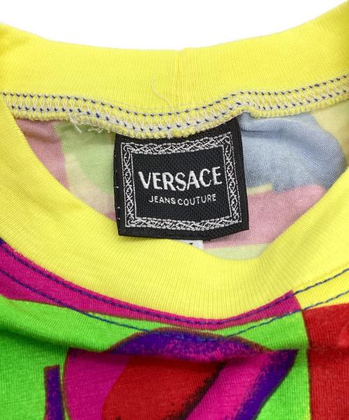 VERSACE JEANS COUTURE（ヴェルサーチ ジーンズクチュール）VERSACE JEANS COUTURE (ヴェルサーチ ジーンズクチュール) 半袖Tシャツ イエロー サイズ:Mの古着・服飾アイテム