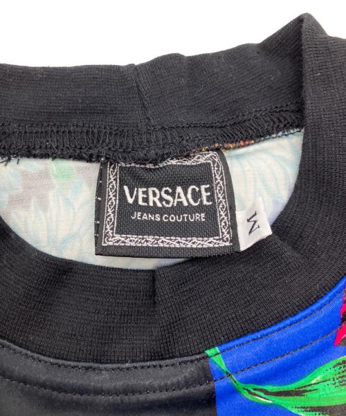 VERSACE JEANS COUTURE（ヴェルサーチ ジーンズクチュール）VERSACE JEANS COUTURE (ヴェルサーチ ジーンズクチュール) 半袖Tシャツ ブラック サイズ:Mの古着・服飾アイテム