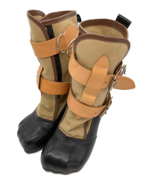 Vivienne Westwood（ヴィヴィアンウエストウッド）Vivienne Westwood (ヴィヴィアンウエストウッド) アニマルトゥボンテージブーツ ベージュ サイズ:4の古着・服飾アイテム