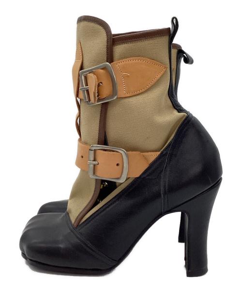 Vivienne Westwood（ヴィヴィアンウエストウッド）Vivienne Westwood (ヴィヴィアンウエストウッド) アニマルトゥボンテージブーツ ベージュ サイズ:4の古着・服飾アイテム